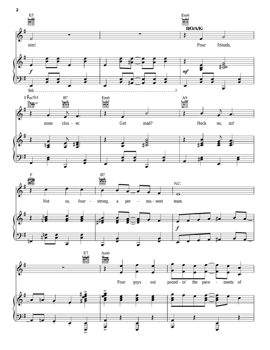 Babkak, Omar, Aladdin, Kassim (from Aladdin: The Broadway Musical) Guitar scores gallery preview page 2