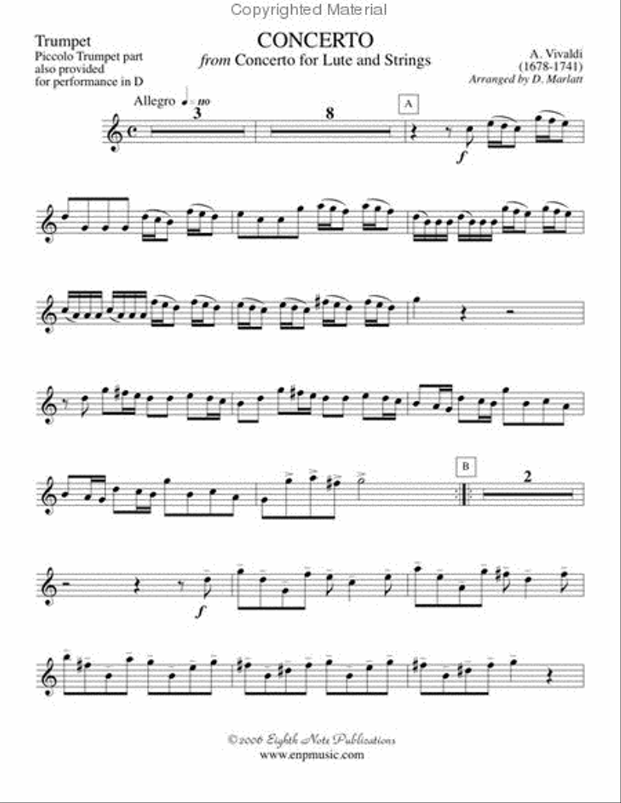 Concerto (from Concerto for Lute and Strings) Small Ensemble scores gallery preview page 2
