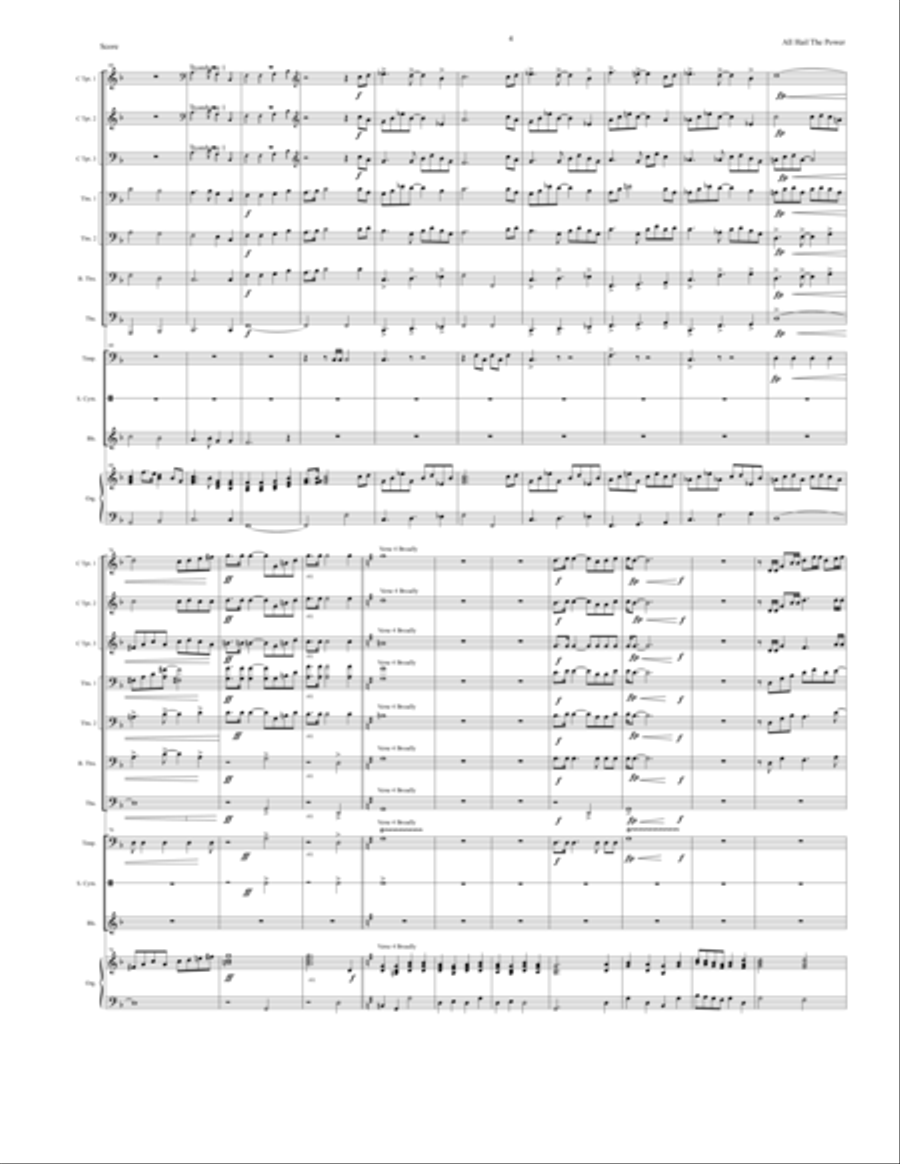 All Hail the Power of Jesus' Name Horn scores gallery preview page 5