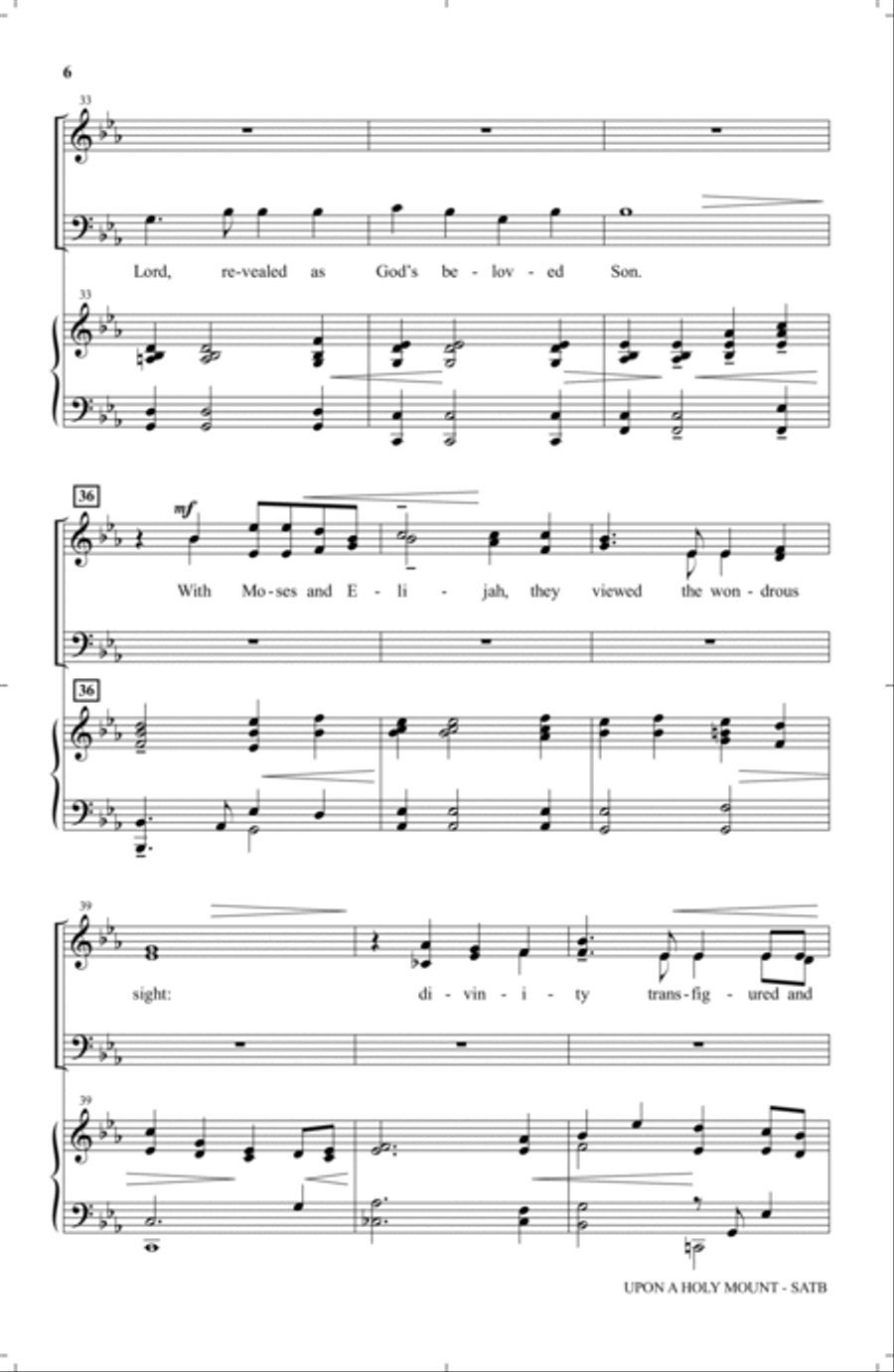 Upon A Holy Mount 4-Part scores gallery preview page 4