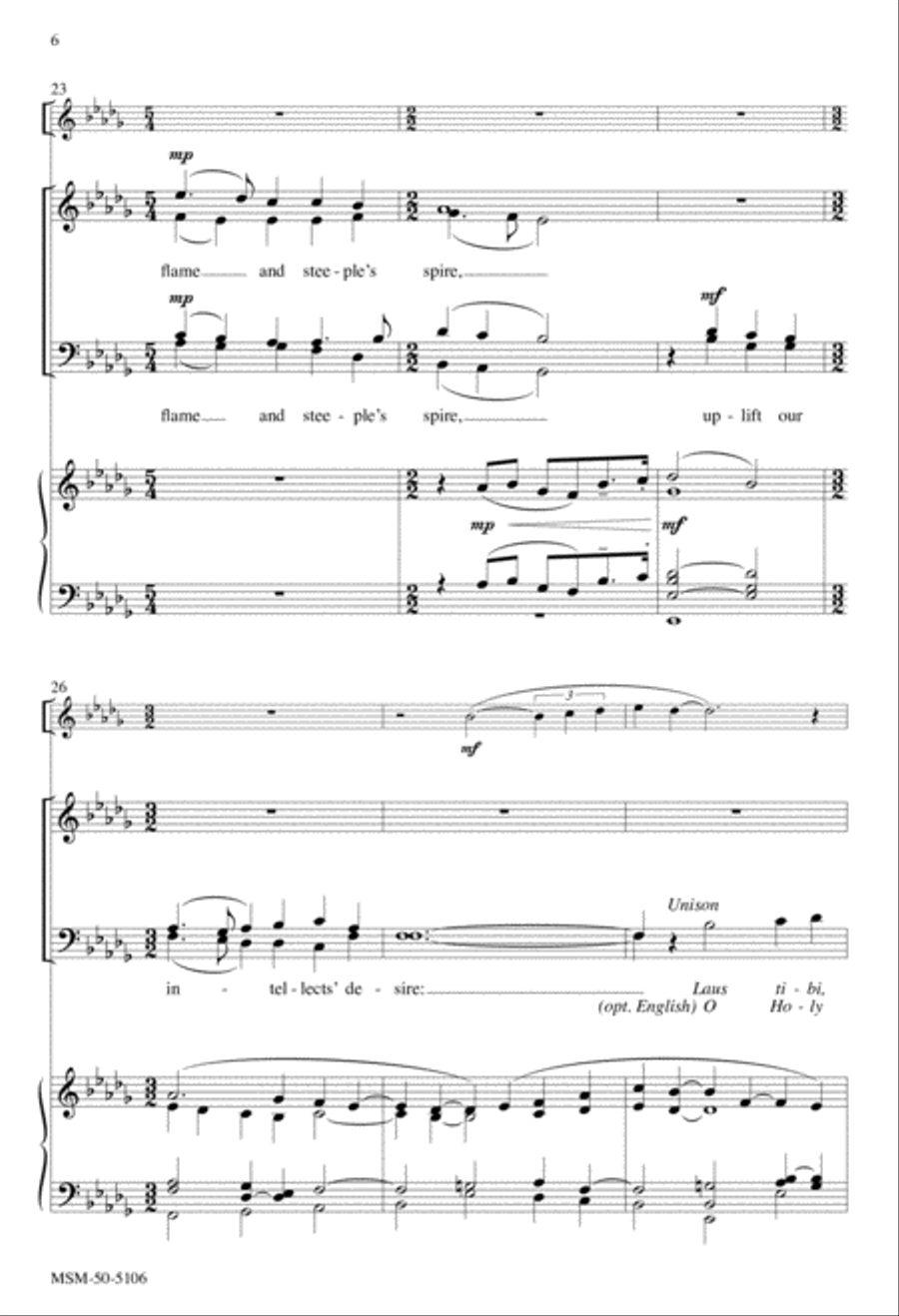 O Holy Spirit, Praise to You 4-Part scores gallery preview page 6