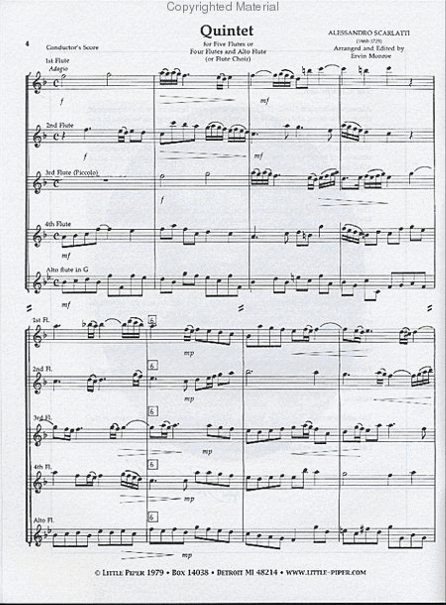 Quintet Flute Choir scores gallery preview page 2