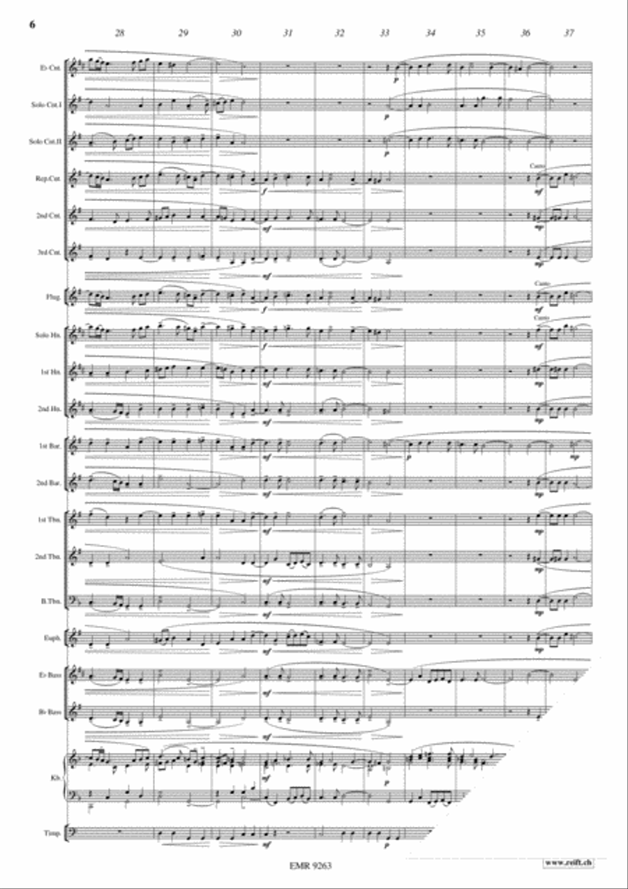 Sonata Pian e Forte Brass Band scores gallery preview page 7