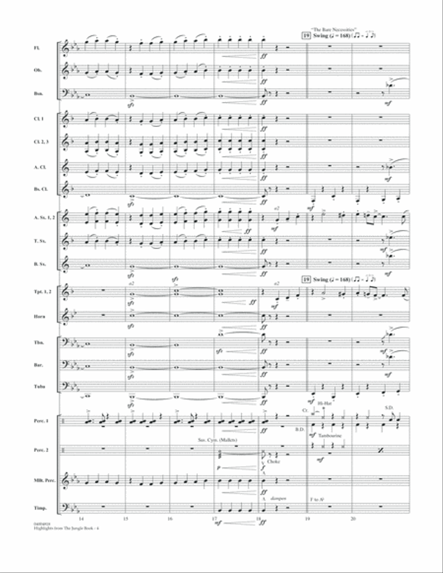 Highlights from The Jungle Book - Conductor Score (Full Score) Concert Band scores gallery preview page 4