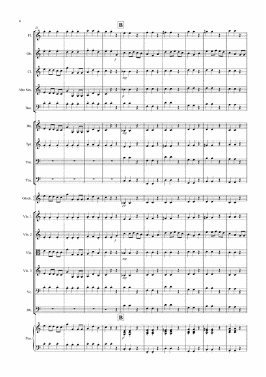 We wish you a Merry Christmas for School Orchestra Full Orchestra scores gallery preview page 4