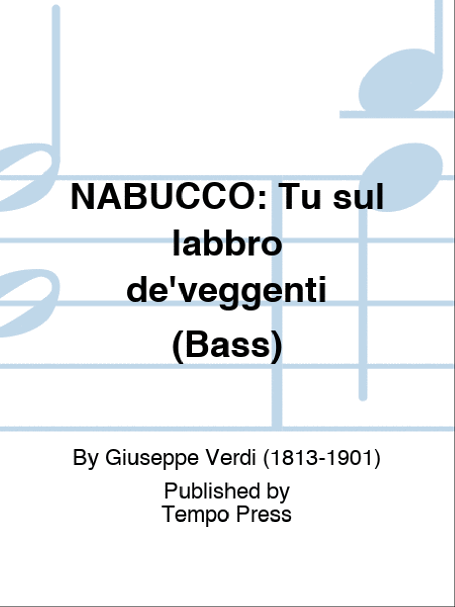 NABUCCO: Tu sul labbro de'veggenti (Bass) Score scores gallery preview page 1