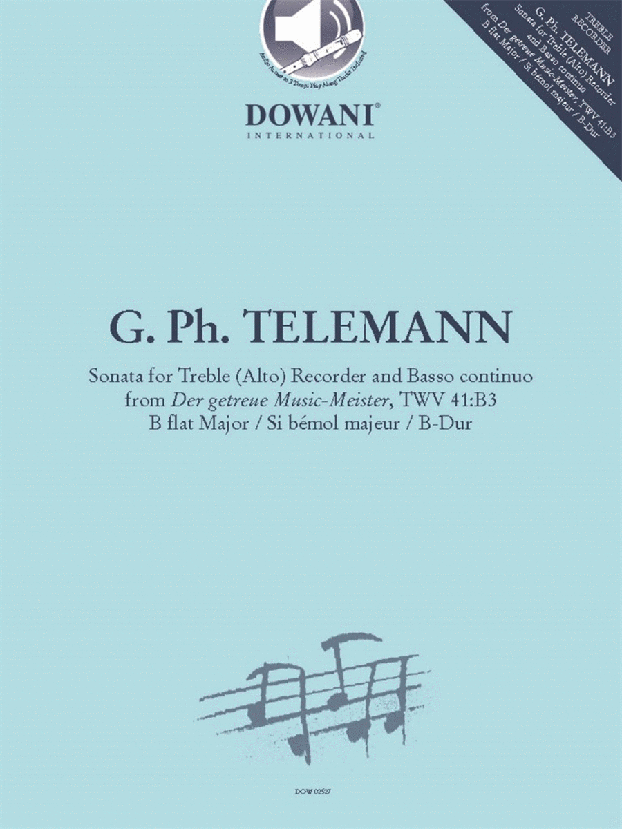 Sonata for Treble (Alto) Recorder and BC Recorder scores gallery preview page 1
