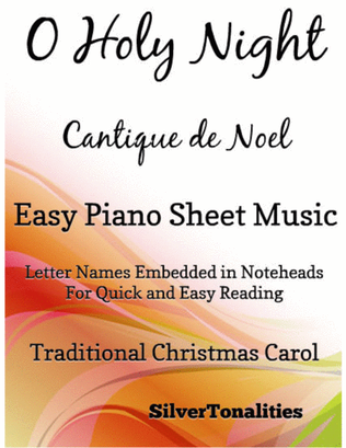 Book cover for O Holy Night Easy Piano Sheet Music