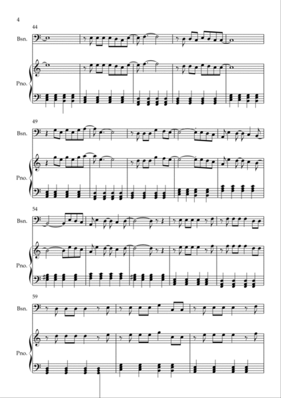 Flowers Bassoon scores gallery preview page 4