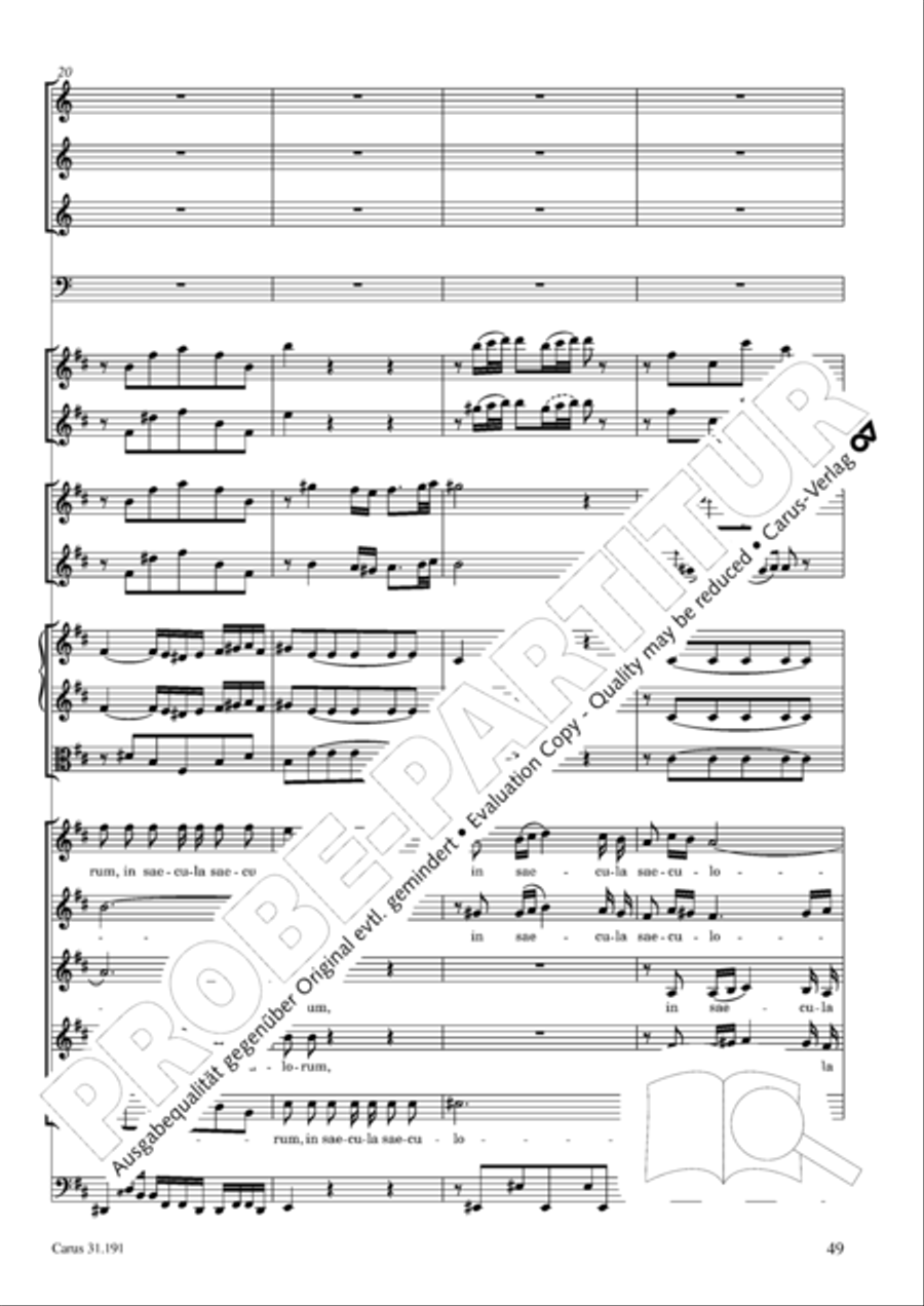 Gloria in excelsis Deo SSATB scores gallery preview page 49