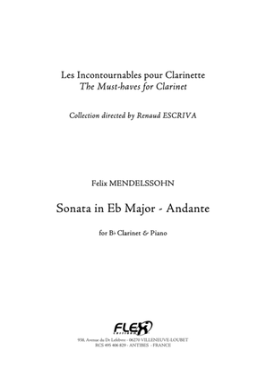 Book cover for Sonate In Eb Major - Andante