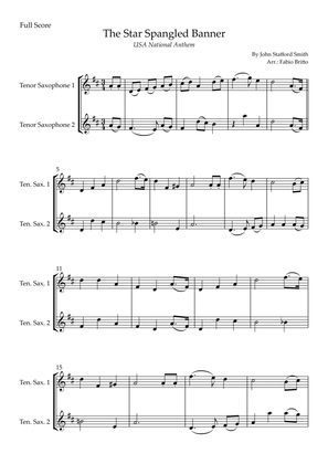 The Star Spangled Banner (USA National Anthem) for Tenor Saxophone Duo