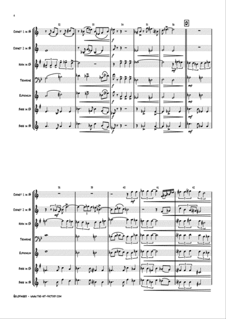 Goldfinger Euphonium scores gallery preview page 4