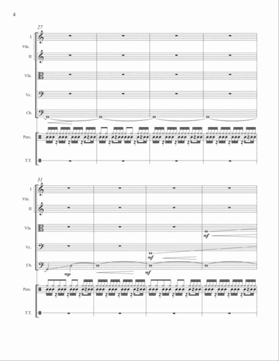 Moon for String Orchestra and Percussion Chamber Orchestra scores gallery preview page 6
