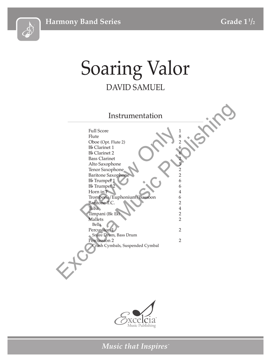 Soaring Valor (Score) Concert Band scores gallery preview page 2