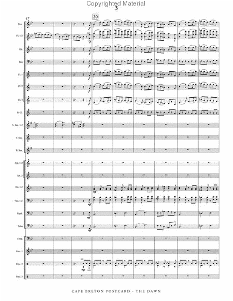 Cape Breton Postcard Concert Band scores gallery preview page 4
