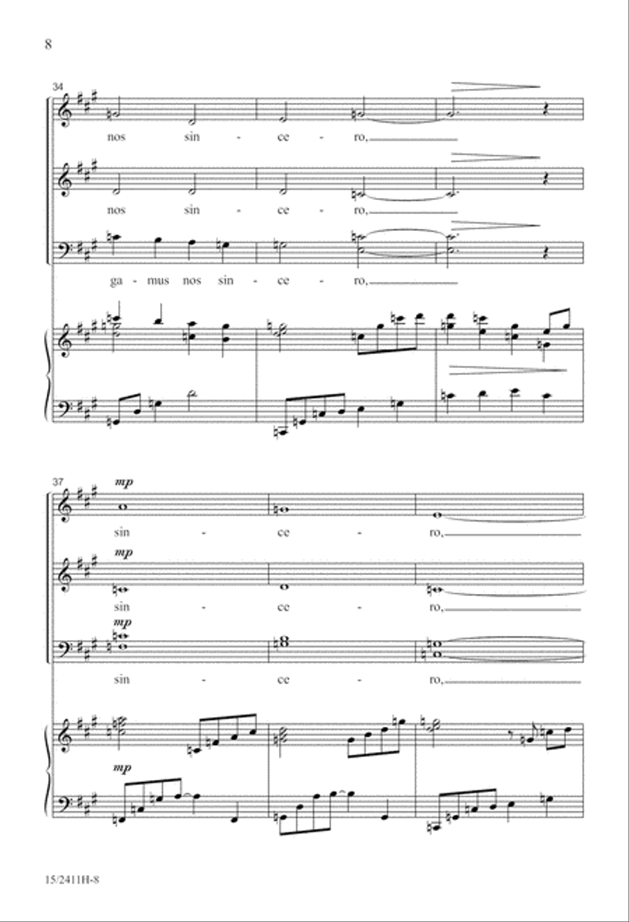 Ubi Caritas 4-Part scores gallery preview page 8