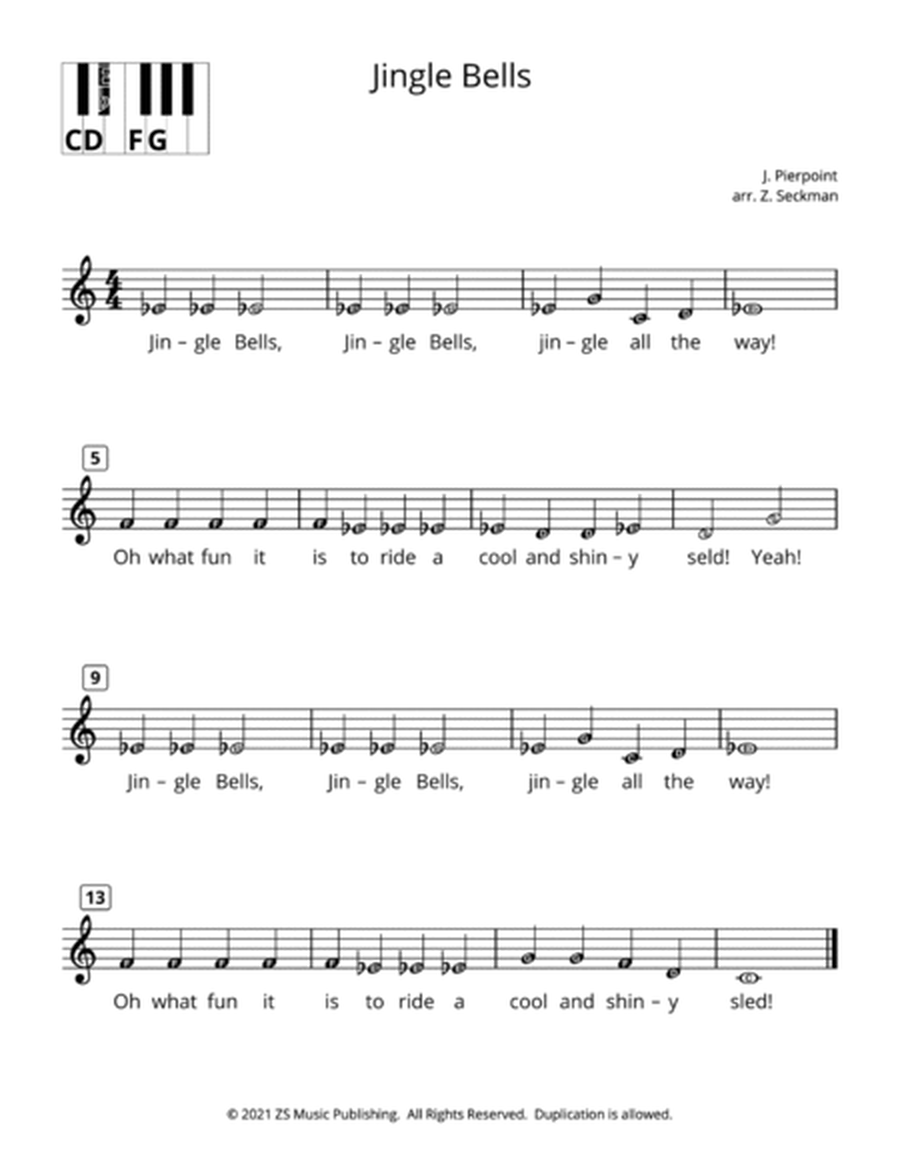 A Very Minor Christmas - Piano Song Book for Late Beginners