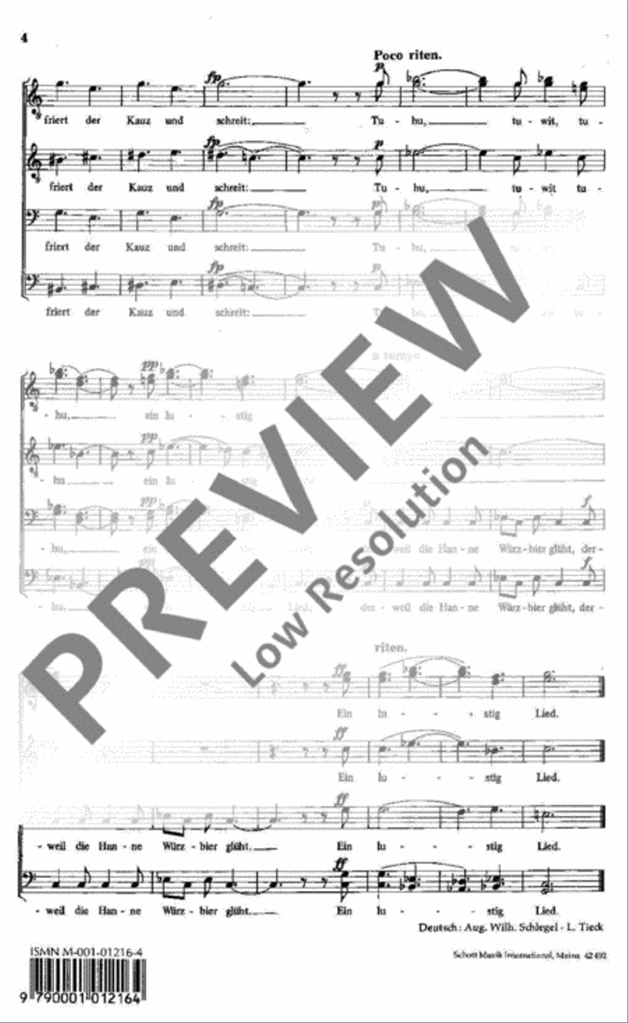 Englisch Horn TTBB scores gallery preview page 5