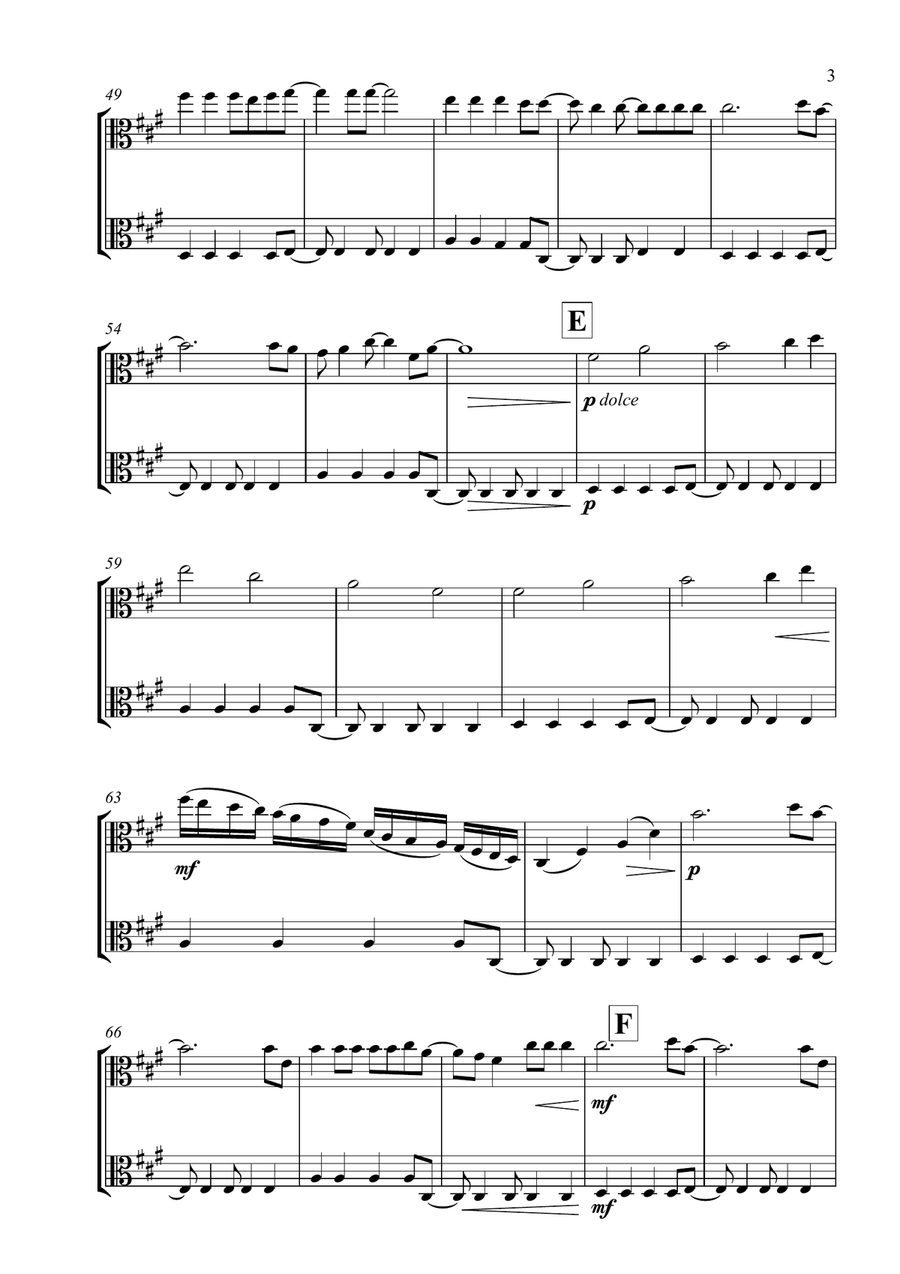 Viva La Vida Viva La Vida String Duet scores gallery preview page 3