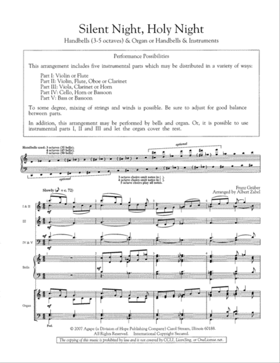 Silent Night, Holy Night Silent Night, Holy Night Clarinet scores gallery preview page 2