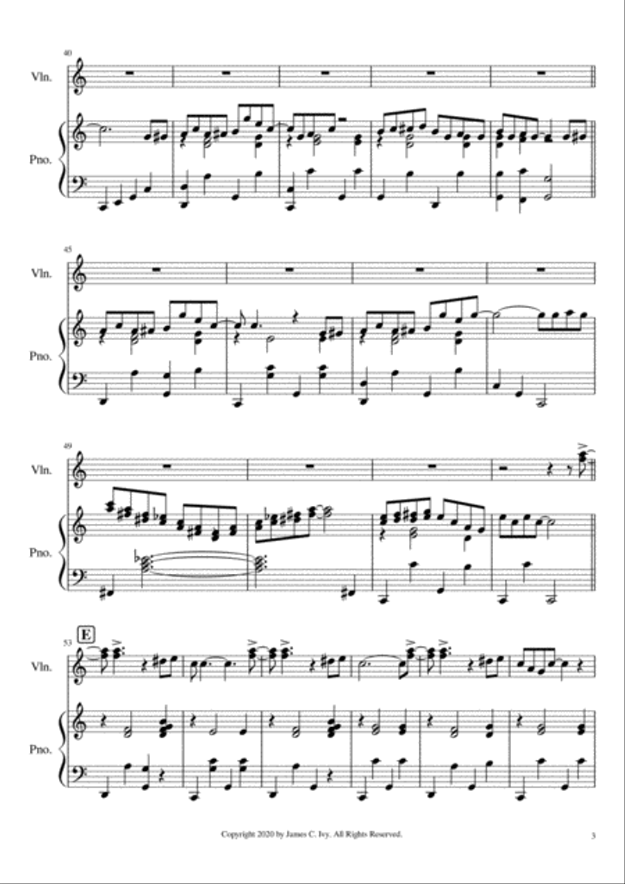 The Sweet Potato Strut for Solo Violin (with piano accompaniment) Violin Solo scores gallery preview page 4