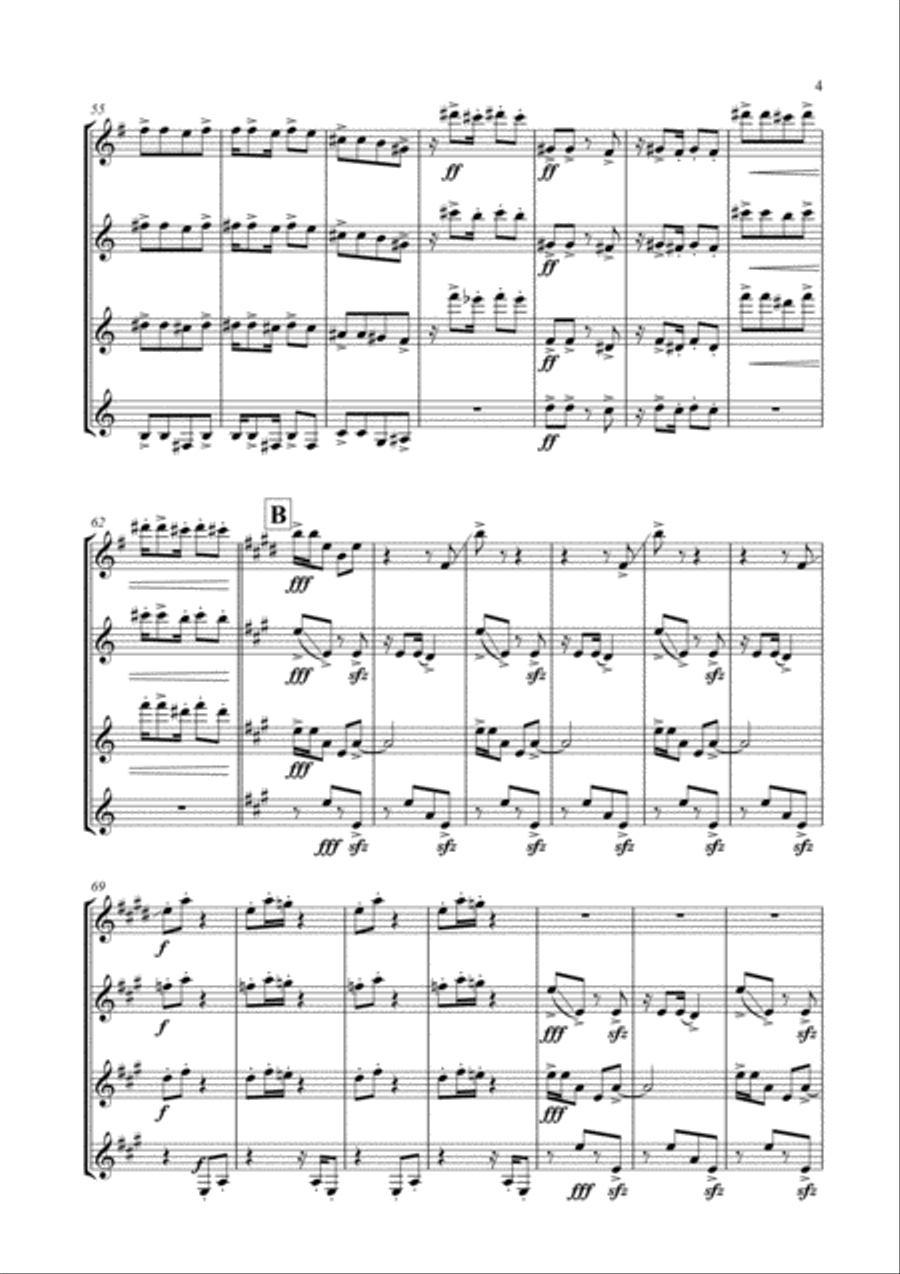 Mambo for Clarinet Quartet (from West Side Story) image number null