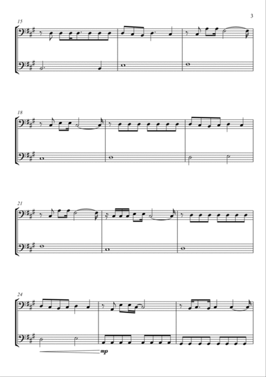Somewhere Only We Know Brass Duet scores gallery preview page 3