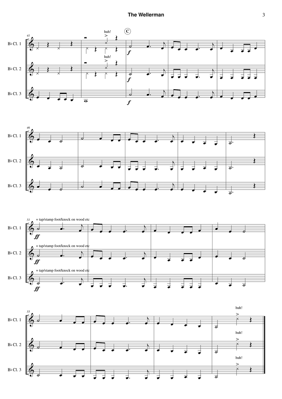 The Wellerman The Wellerman Clarinet Trio scores gallery preview page 3