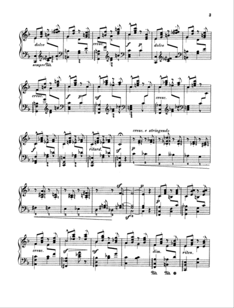 Melody F major, Op. 3/1 Piano Solo scores gallery preview page 2