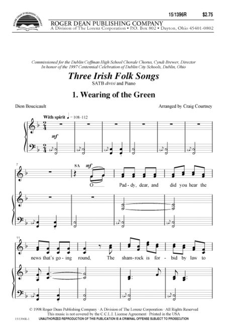 Three Irish Folk Songs