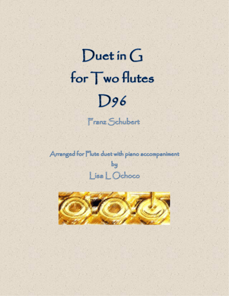 Duet in G, D96 for Two Flutes and Piano image number null