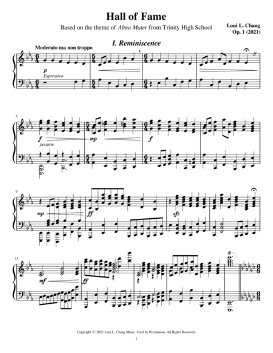 Hall of Fame Piano Solo scores gallery preview page 2