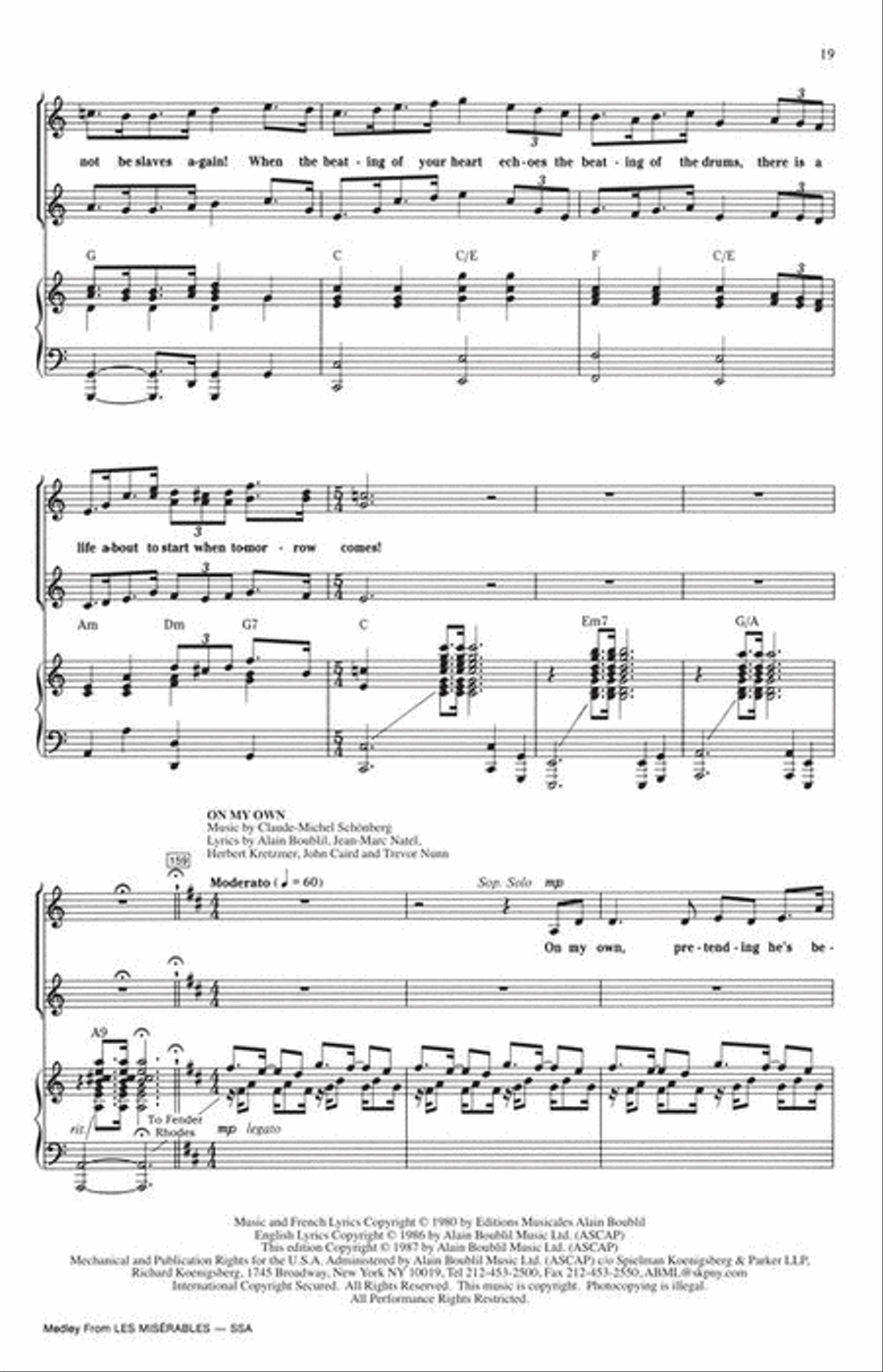 Les Misérables (Choral Medley) SSA scores gallery preview page 8