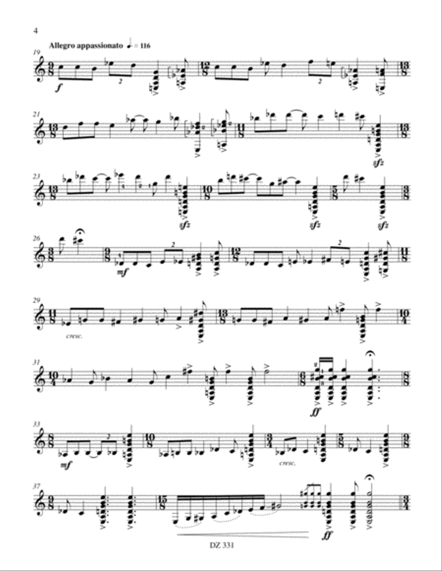 Sonate II Classical Guitar scores gallery preview page 4