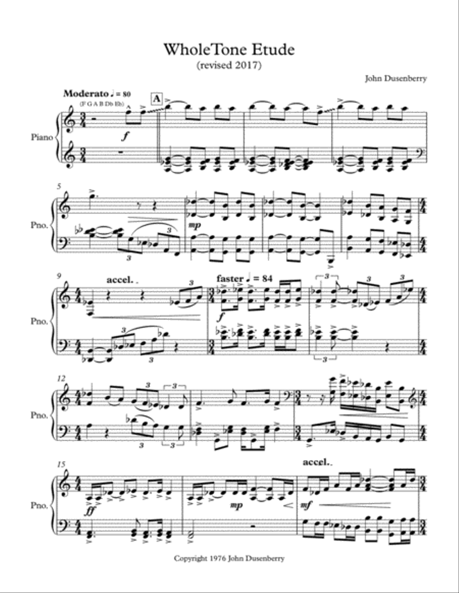 Wholetone Etude for Piano Piano Method scores gallery preview page 2