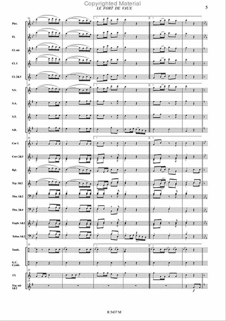 Le fort de vaux Concert Band scores gallery preview page 6