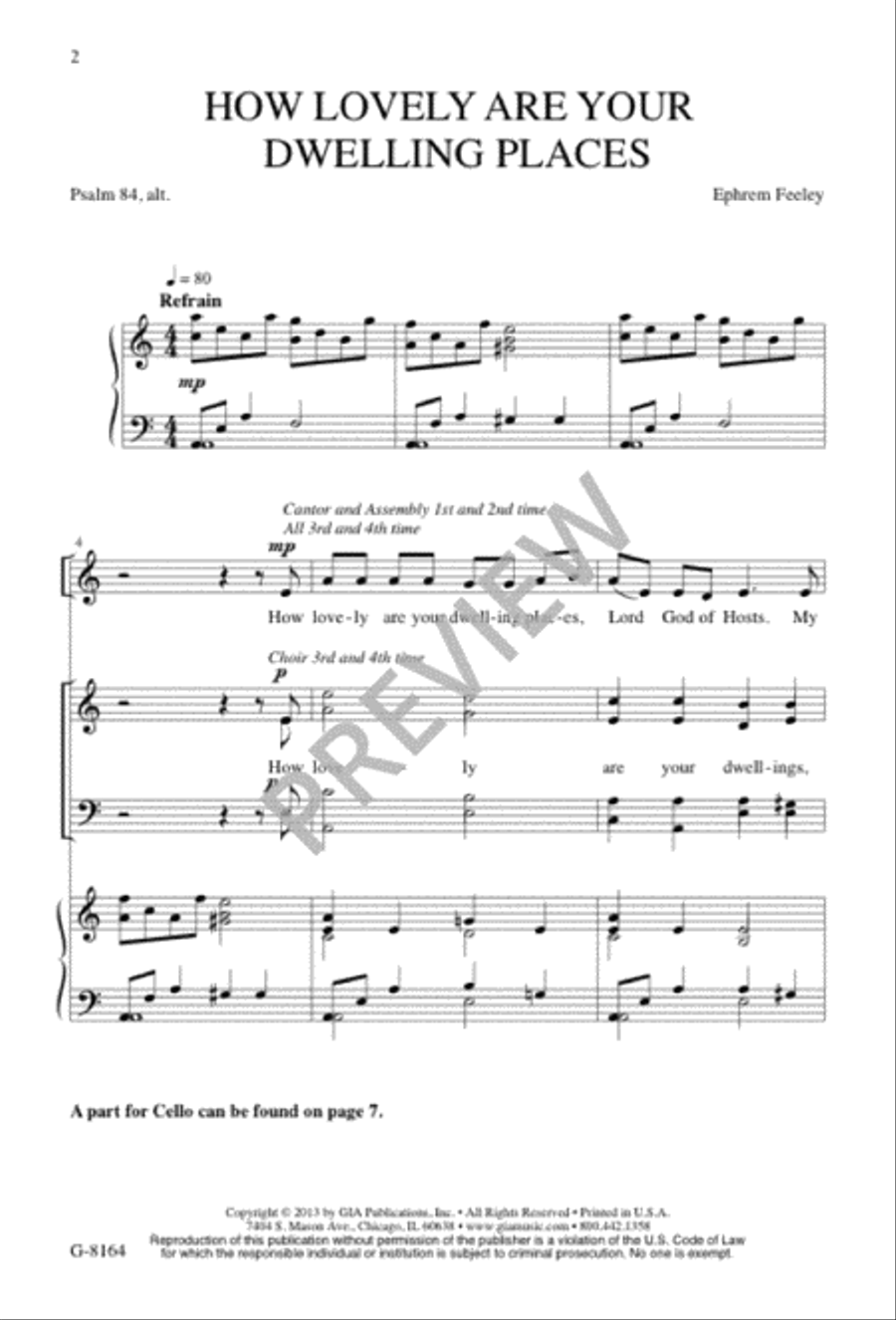 How Lovely Are Your Dwelling Places 4-Part scores gallery preview page 2