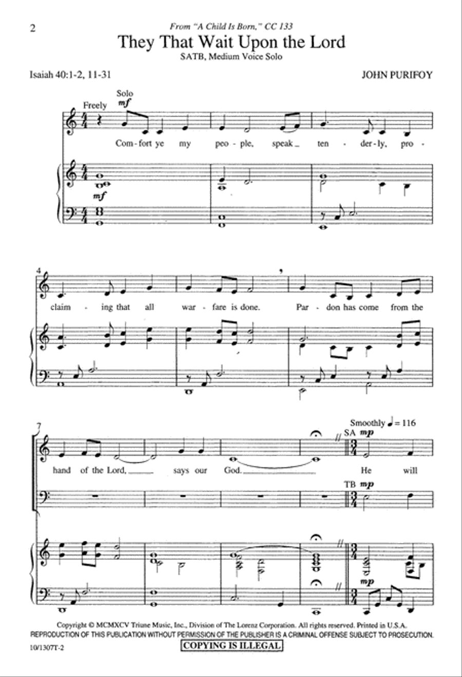 They that wait Upon the Lord 4-Part scores gallery preview page 2