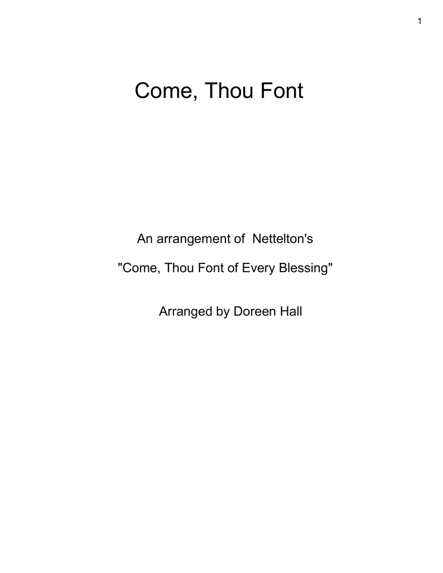 Come Thou Font of Many Blessings Small Ensemble scores gallery preview page 1