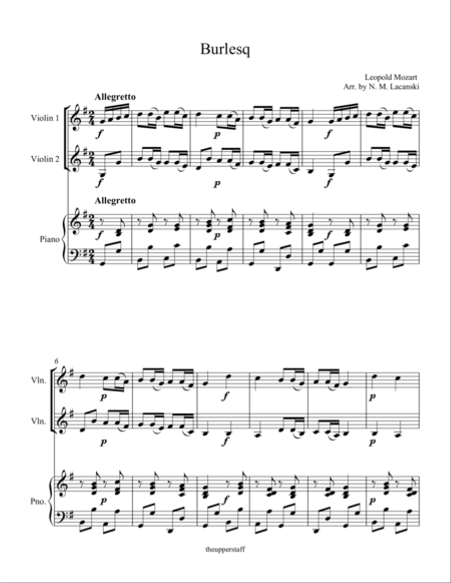 Burlesq Burlesq Violin Solo scores gallery preview page 1