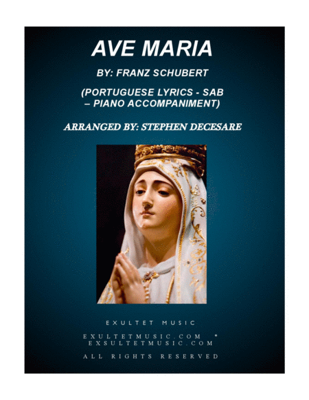 Ave Maria (Portuguese Lyrics - SAB - Piano Accompaniment) image number null