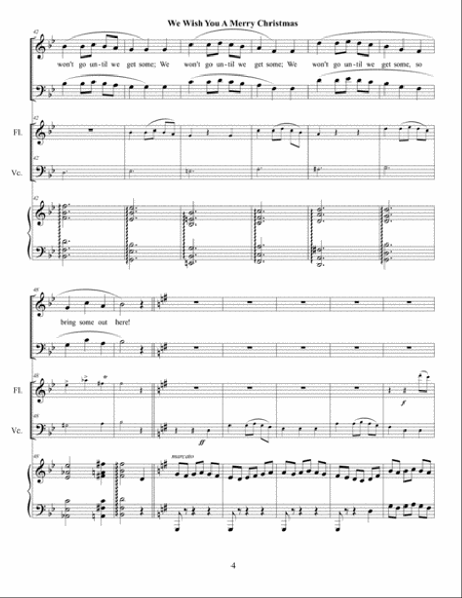 We Wish You A Merry Christmas Choir scores gallery preview page 4