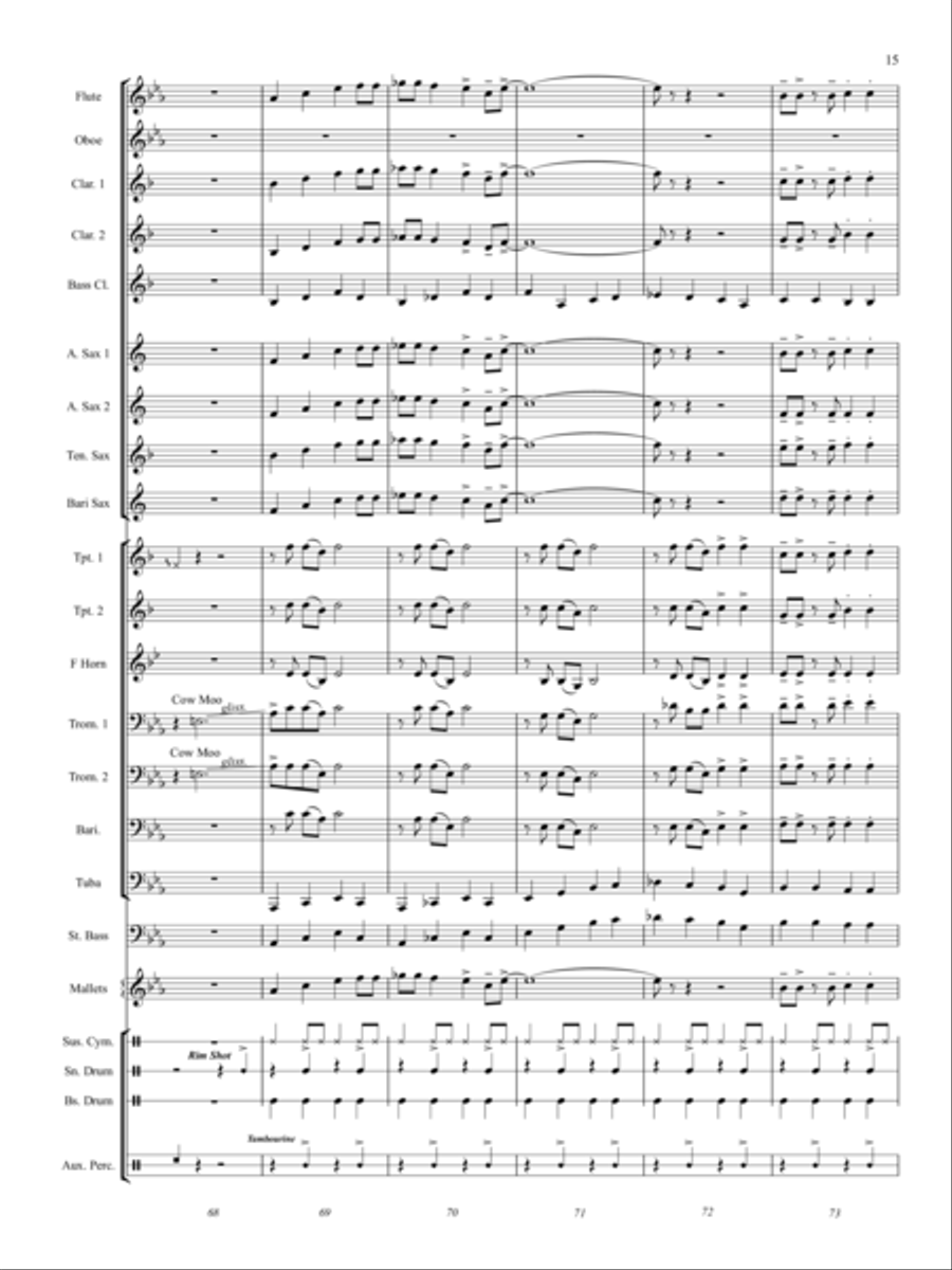 Barnyard Blues Concert Band scores gallery preview page 14