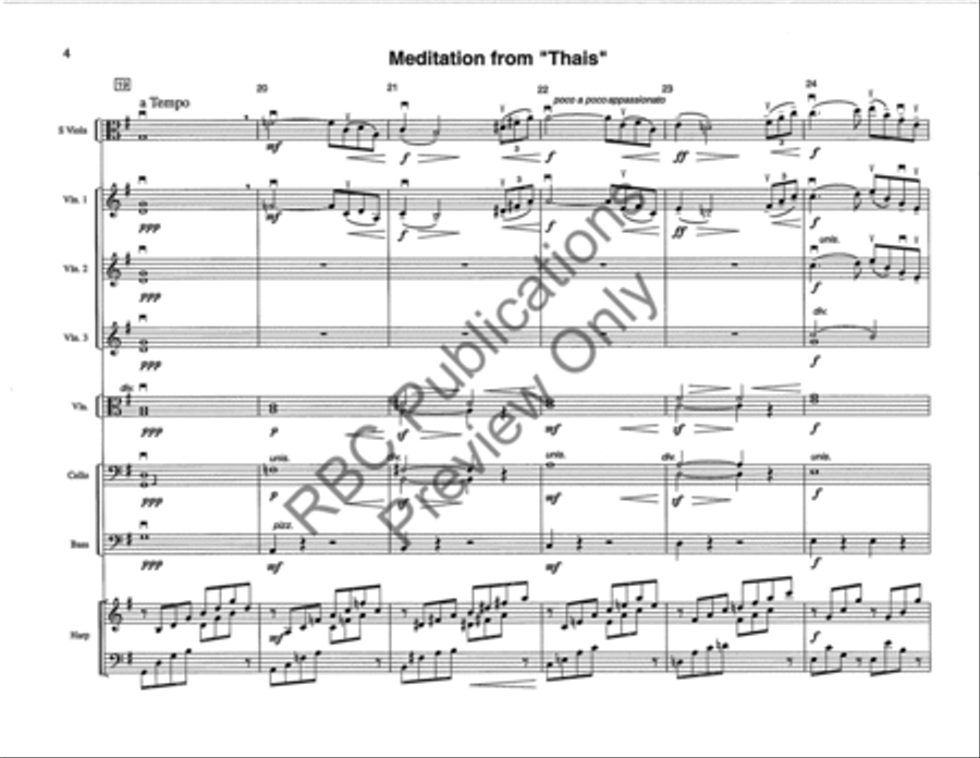 Meditation From Thais Viola W/Orch String Orchestra scores gallery preview page 7