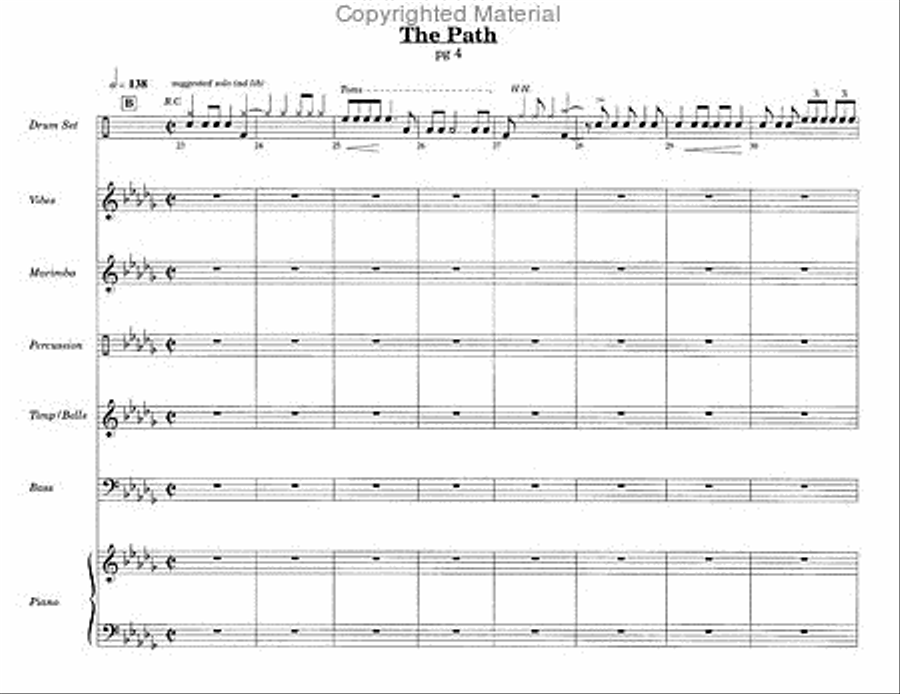 Path, The / Drum Set Feature Percussion Ensemble scores gallery preview page 4