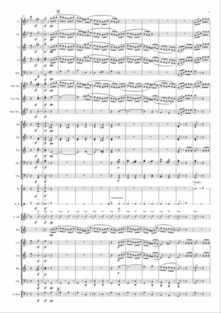 La Danza (Tarantella Napoletana) - for baritone in B and Concert Band Concert Band scores gallery preview page 6