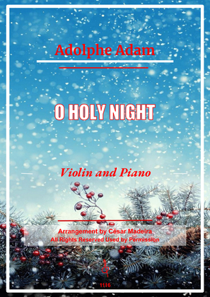 Book cover for O Holy Night - Violin and Piano (Full Score and Parts)