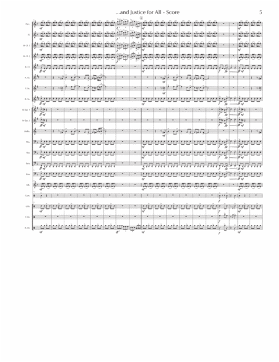 ...and Justice For All ...and Justice For All Marching Band scores gallery preview page 5