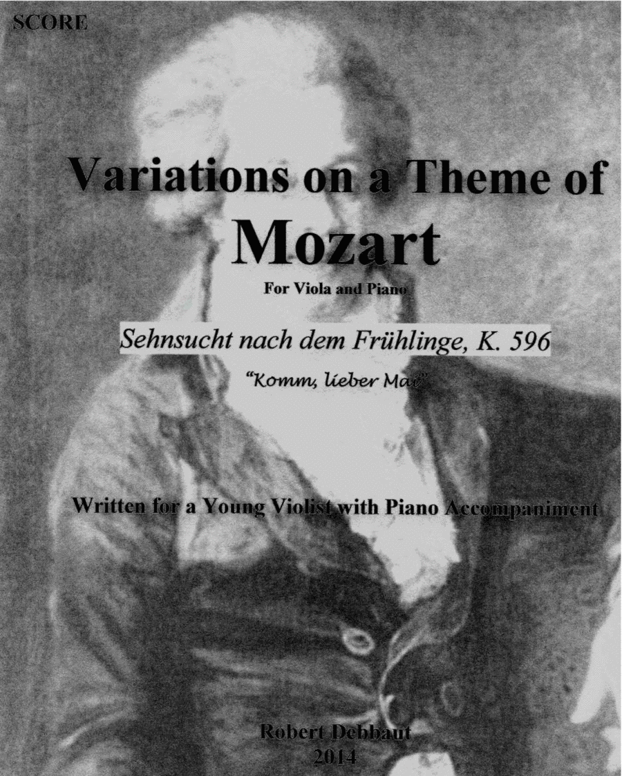 Variations on a Theme of Mozart for Young Violist and Piano Viola scores gallery preview page 1